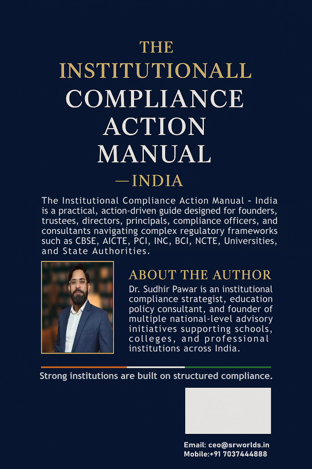 Back cover: Institutional Compliance Architecture, India Edition
